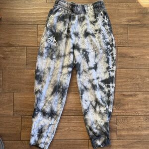 Kappa Black and Gray Tie-Dye Sweatpants
